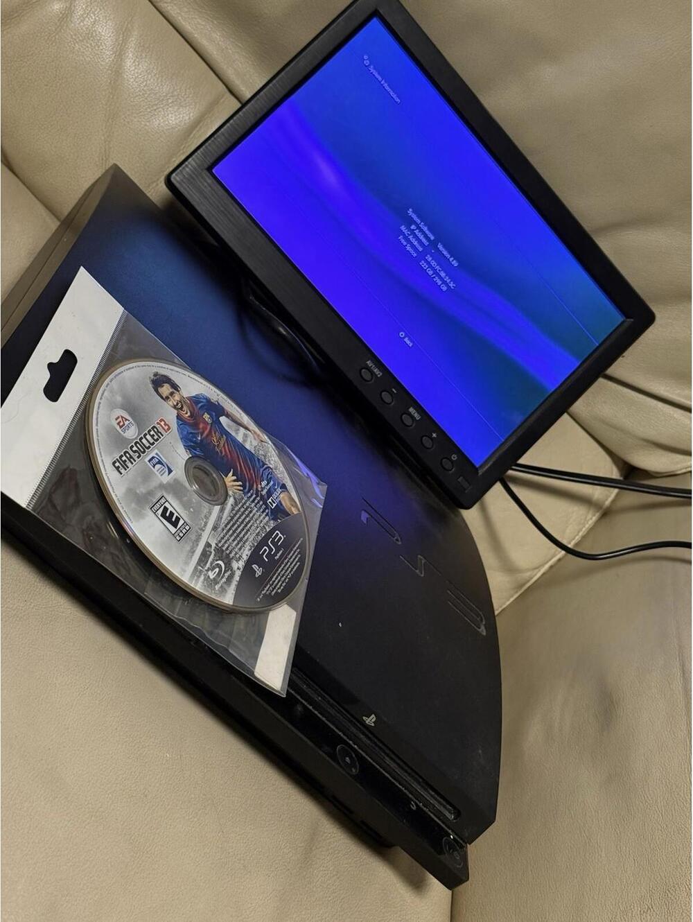 PS3 Slim 300gb With Game , Works With Issues, No Controller